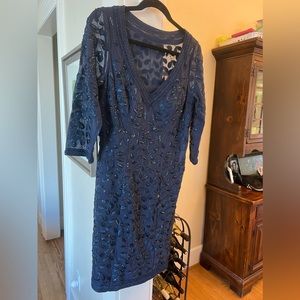 Sue Wong Navy Blue Cocktail Dress